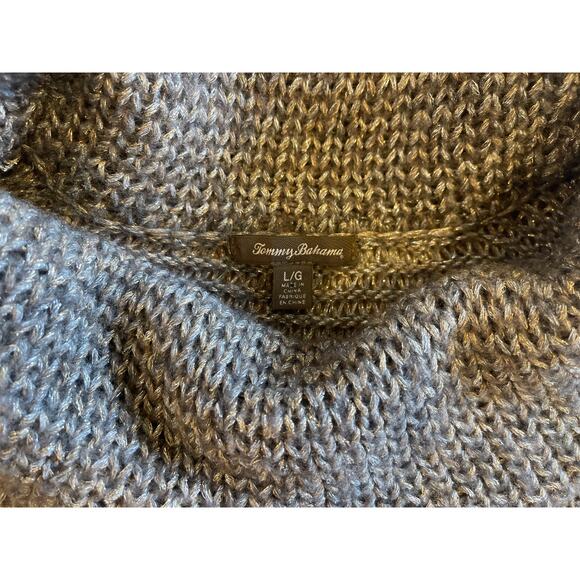 Tommy Bahama Wool Cowl Neck Grey Cozy Sweatshirt Womens Size Large - Picture 2 of 7